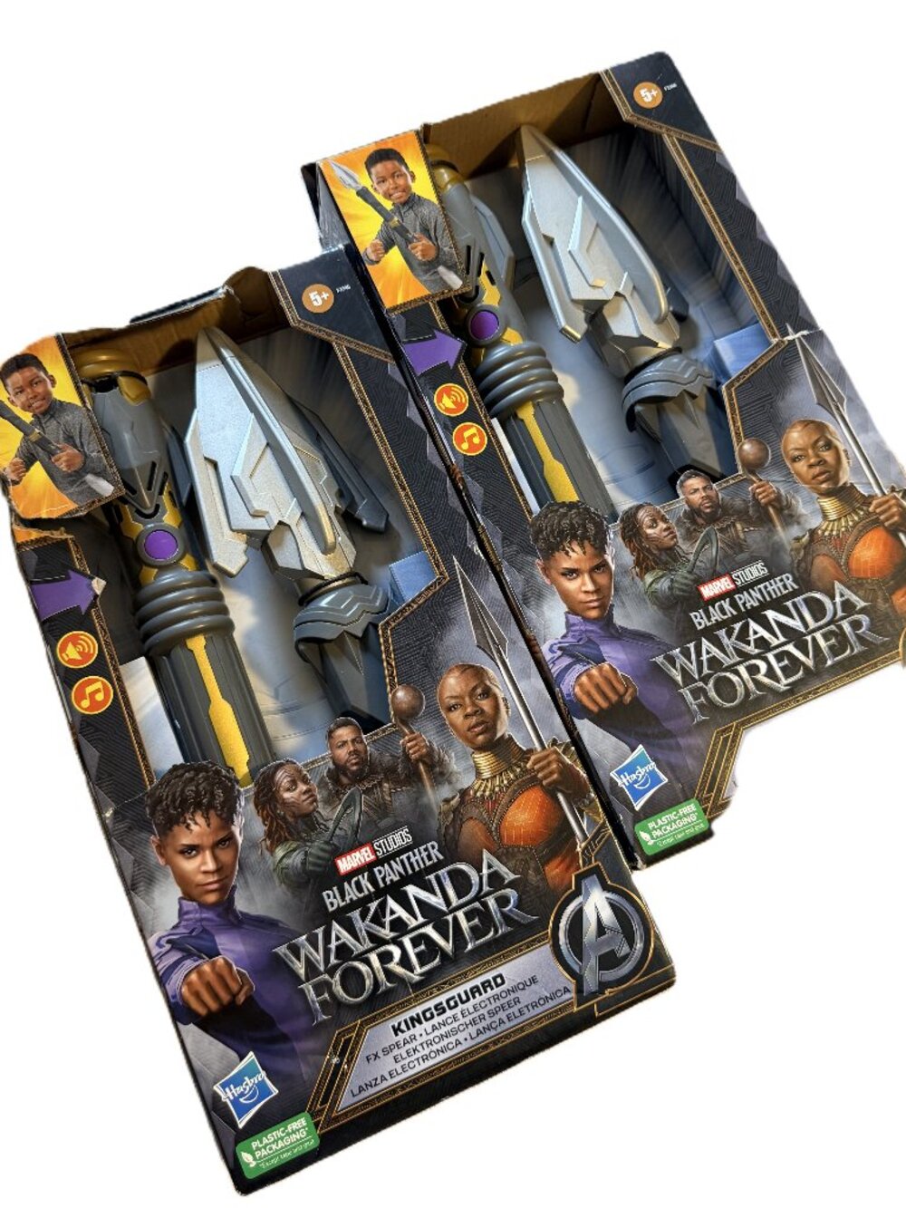 Black Panther 2 Wakanda Forever Kingsguard Spear Cosplay Electronic FX Lot of 2